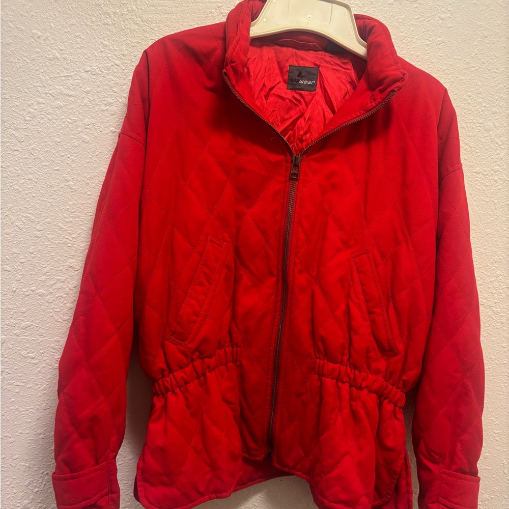 Red Puffer Jacket with hood option